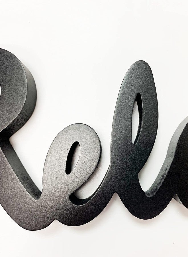 GAPLUM Black Hanging Wooden Relax Cut-Out Block Letters Wall Sign Free Standing Tabletop Words Sign - Image 5